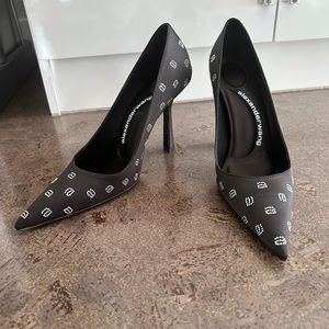 Alexander Wang designer Crystal logo pumps